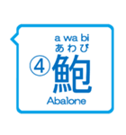 魚編の漢字の問題①The Kanji questions！（個別スタンプ：8）