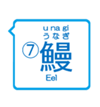 魚編の漢字の問題①The Kanji questions！（個別スタンプ：14）