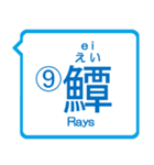 魚編の漢字の問題①The Kanji questions！（個別スタンプ：18）