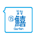 魚編の漢字の問題①The Kanji questions！（個別スタンプ：30）