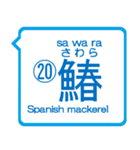 魚編の漢字の問題①The Kanji questions！（個別スタンプ：40）