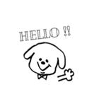 モノトーンわんこ♡（個別スタンプ：11）