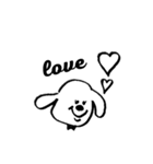 モノトーンわんこ♡（個別スタンプ：34）