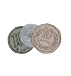 お金どうぞ（硬貨）（個別スタンプ：8）