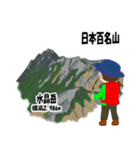 日本百名山 登山男子 北アルプス0122e（個別スタンプ：16）