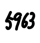 シンプル手書き数字スタンプ（個別スタンプ：7）