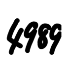 シンプル手書き数字スタンプ（個別スタンプ：8）
