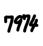 シンプル手書き数字スタンプ（個別スタンプ：9）
