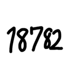 シンプル手書き数字スタンプ（個別スタンプ：10）