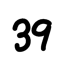 シンプル手書き数字スタンプ（個別スタンプ：12）