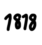 シンプル手書き数字スタンプ（個別スタンプ：13）