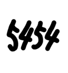 シンプル手書き数字スタンプ（個別スタンプ：14）