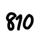シンプル手書き数字スタンプ（個別スタンプ：16）