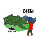 日本百名山 登山男子 北陸西日本0122g（個別スタンプ：20）