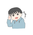 パーカーくんと犬（個別スタンプ：3）