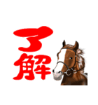 馬のデカ文字（個別スタンプ：5）