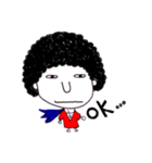 アフロ ヒーロー（個別スタンプ：1）