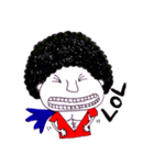アフロ ヒーロー（個別スタンプ：11）