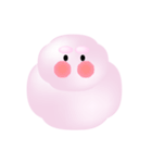 ピンク色の綿飴目の人（個別スタンプ：6）