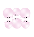 ピンク色の綿飴目の人（個別スタンプ：16）