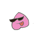 桃とサングラスタンプ（個別スタンプ：28）