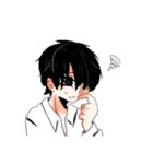 病み少年と単眼くん（個別スタンプ：3）
