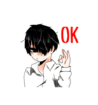 病み少年と単眼くん（個別スタンプ：11）