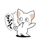 シンプルなシロネコA（個別スタンプ：1）