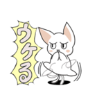 シンプルなシロネコA（個別スタンプ：2）