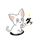 シンプルなシロネコA（個別スタンプ：8）