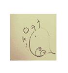 とてもへんな生き物と人（個別スタンプ：6）