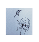 とてもへんな生き物と人（個別スタンプ：14）
