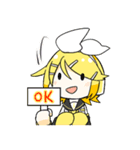 鏡音リンと鏡音レンの日常用スタンプ（個別スタンプ：2）