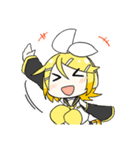 鏡音リンと鏡音レンの日常用スタンプ（個別スタンプ：4）