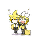 鏡音リンと鏡音レンの日常用スタンプ（個別スタンプ：32）
