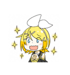 鏡音リンと鏡音レンの日常用スタンプ（個別スタンプ：35）