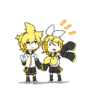 鏡音リンと鏡音レンの日常用スタンプ（個別スタンプ：40）