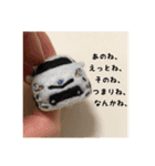 羊毛フェルトのミニカースタンプ（個別スタンプ：4）