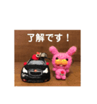 羊毛フェルトのミニカースタンプ（個別スタンプ：10）