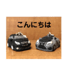 羊毛フェルトのミニカースタンプ（個別スタンプ：16）
