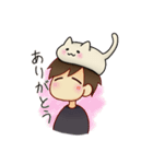 糸目くんとモチねこ（個別スタンプ：3）