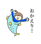 女の子とうさぎと釣り（個別スタンプ：20）