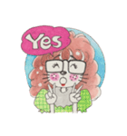 めがねガール2（個別スタンプ：22）