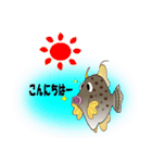 個性的で可愛いカワハギちゃんのスタンプ（個別スタンプ：15）