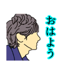 毎日使える、きれいな横顔集めました。（個別スタンプ：1）