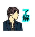 毎日使える、きれいな横顔集めました。（個別スタンプ：8）