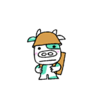 緑のうしくん（個別スタンプ：38）