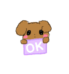 でか文字！敬語！丁寧！＊もふもふ犬❤️（個別スタンプ：34）