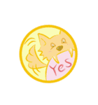 丸の中の動物たち（個別スタンプ：3）