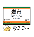 両毛線(小山-新前橋) 気軽に今この駅だよ！（個別スタンプ：5）